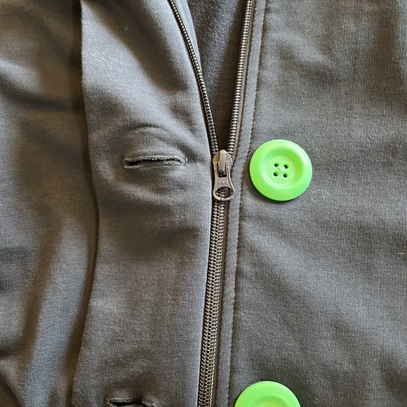 Matilda Jane Navy Blue Button Up ruffle hem Jacket szM - Picture 9 of 10